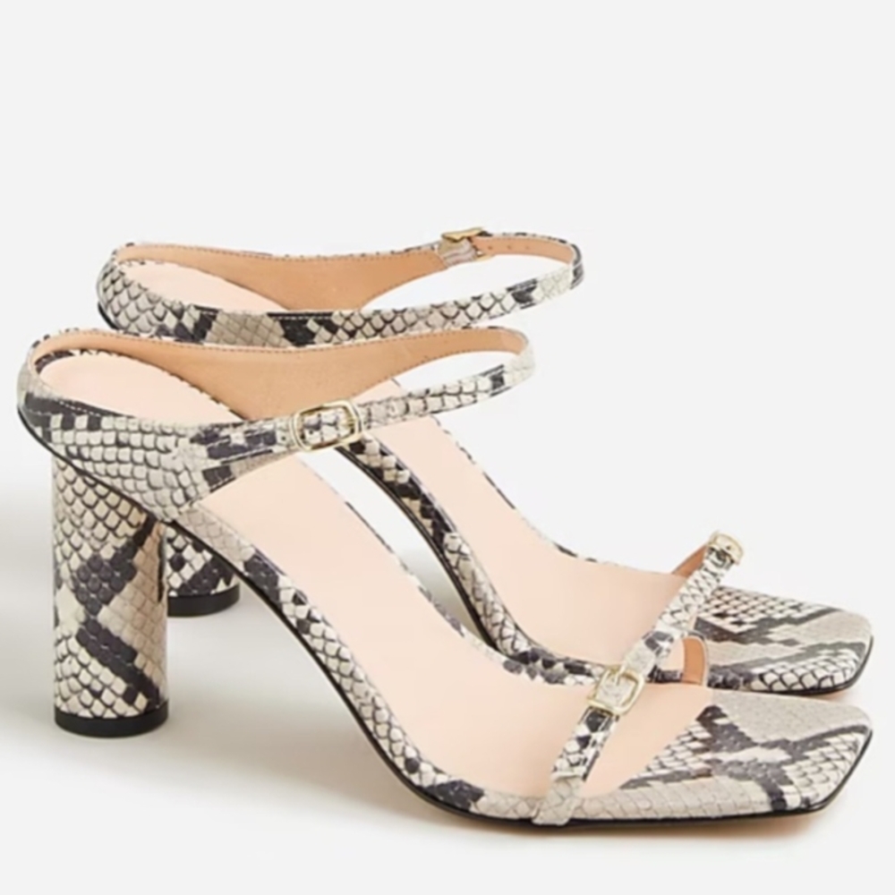 Snakeskin Patterned Women's Heels - image 1